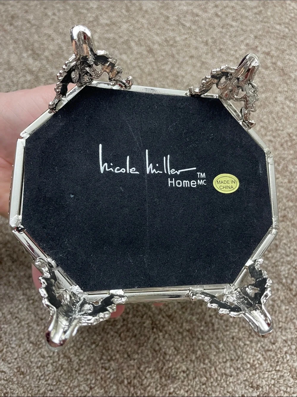 Nicole Miller Home Glass and Metal Trinket Box
